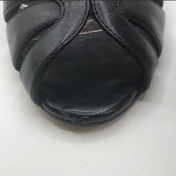 Nine West Lorelles Leather Open Toe Heels Size 8.5M - Picture 7 of 7